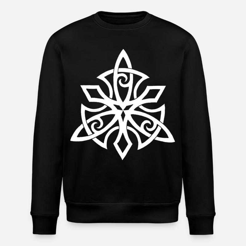 Ailes vikings blanches - Sweat bio ROLLER Stanley/Stella Unisexe - noir