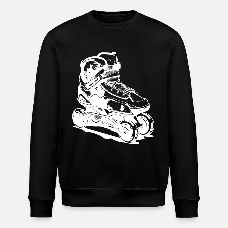 Roller Skates Drawing - Stanley/Stella ROLLER Unisex Organic Sweatshirt - black