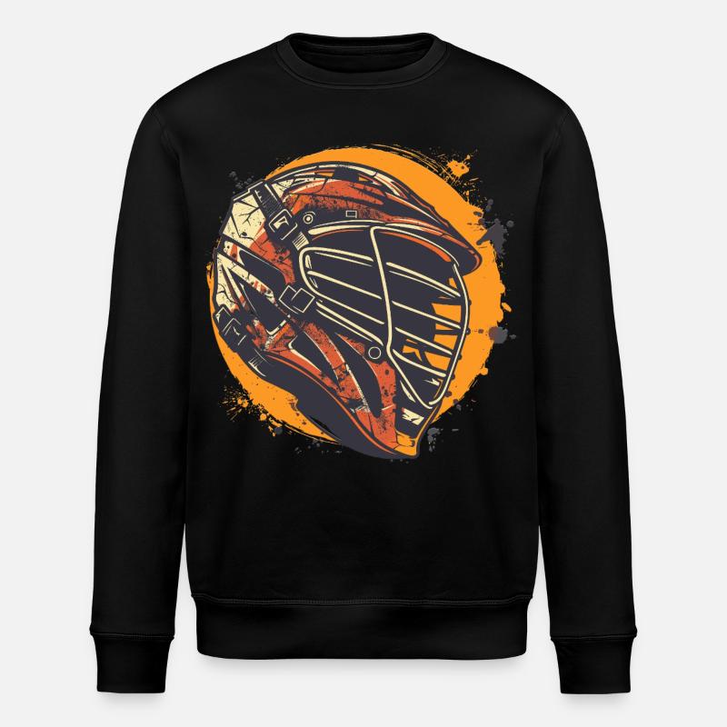 Lacrosse Helm Grafik - Stanley/Stella Unisex Bio-Sweatshirt ROLLER - Schwarz