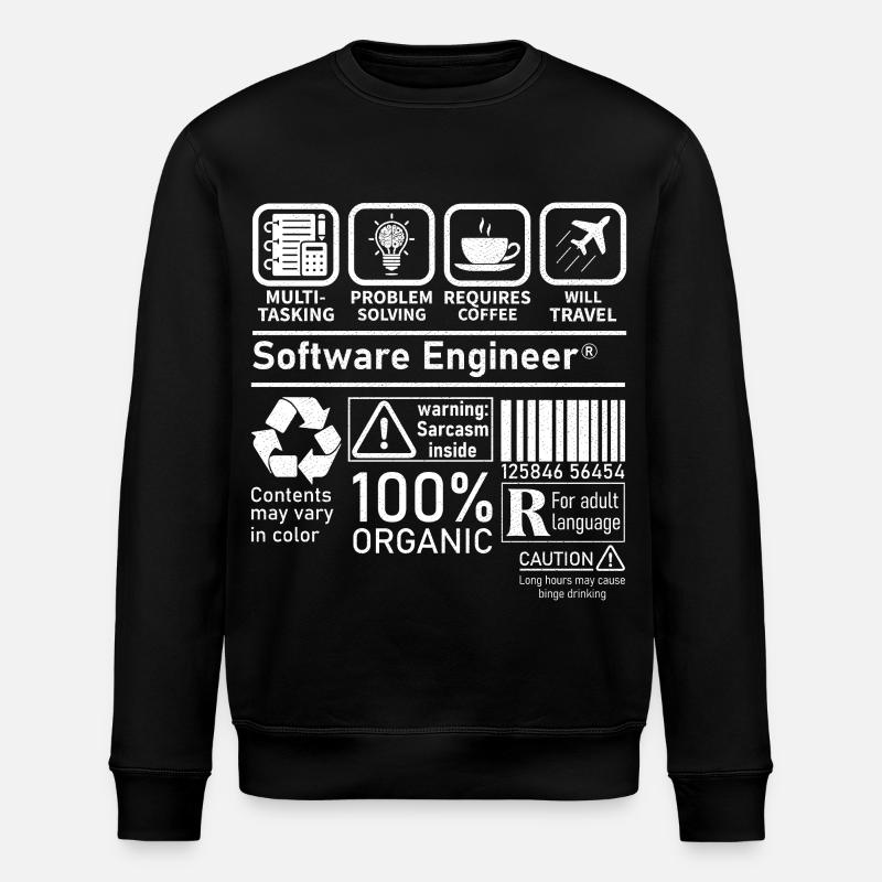 software engineer multi tasking problem solving - Stanley/Stella ROLLER Unisex Organic Sweatshirt - black