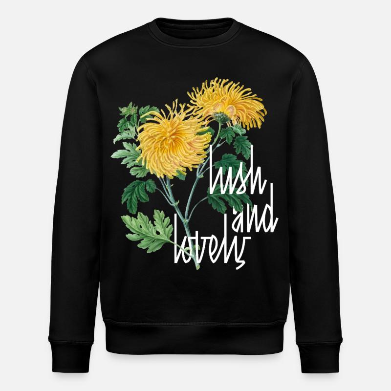 Chrysanthèmes luxuriants et charmants - Sweat bio ROLLER Stanley/Stella Unisexe - noir