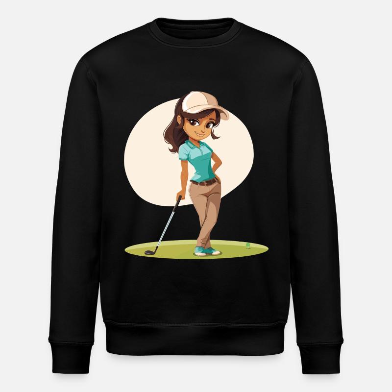Bande dessinée golfeuse - Sweat bio ROLLER Stanley/Stella Unisexe - noir