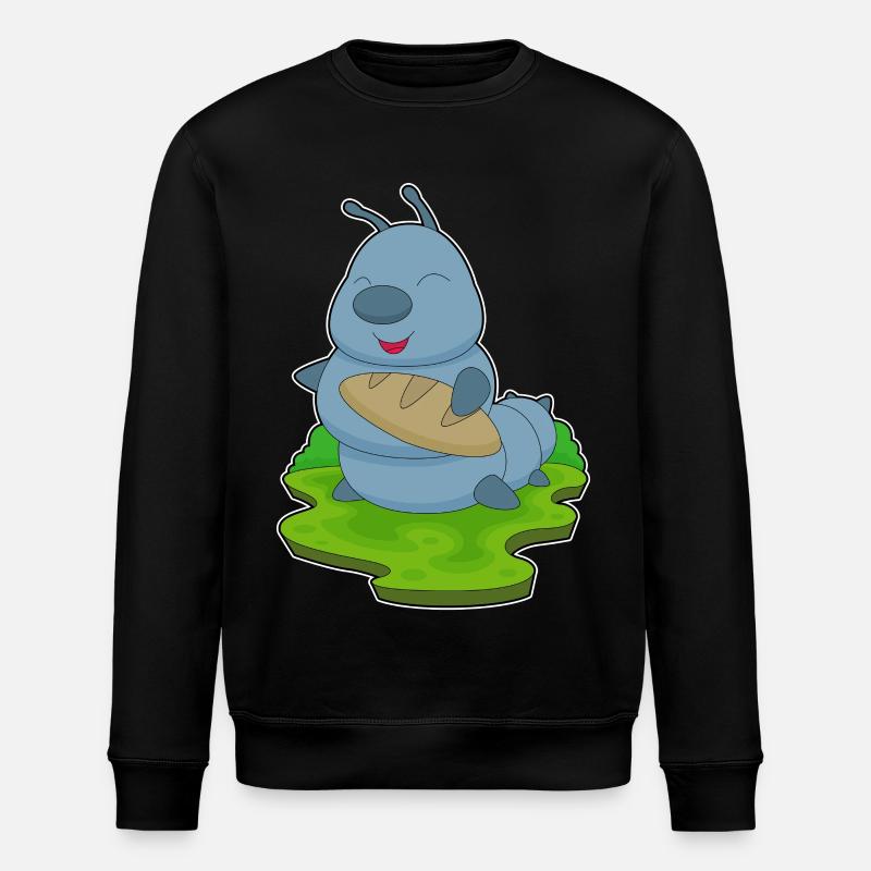 Caterpillar Bread - Stanley/Stella ROLLER Unisex Organic Sweatshirt - black