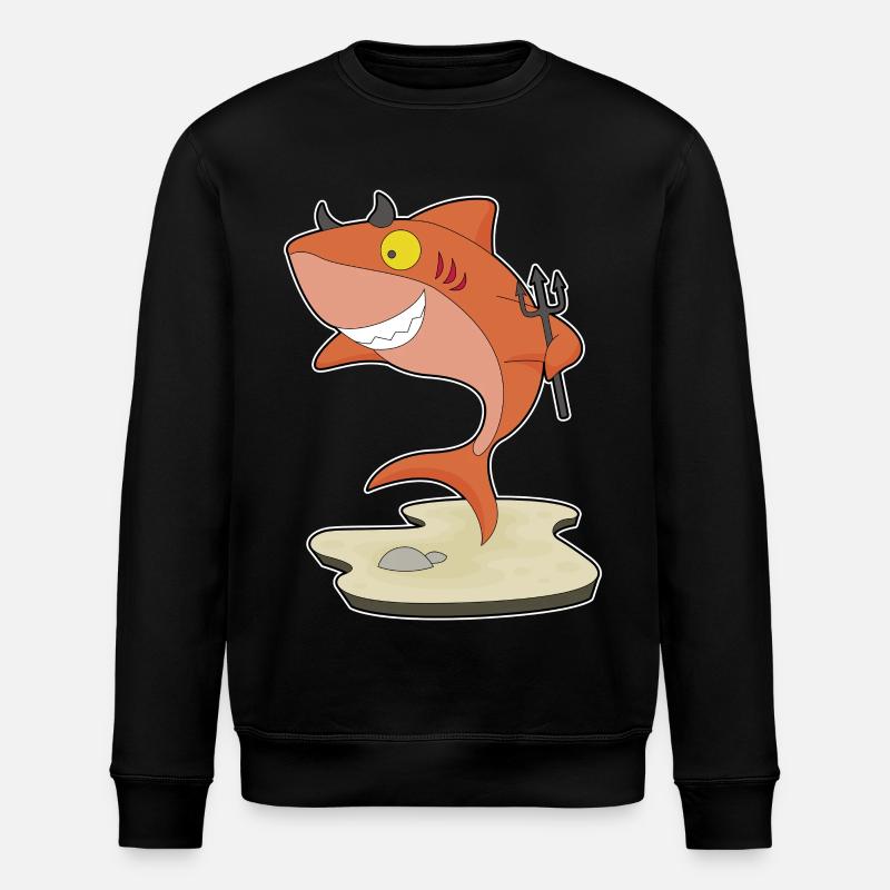 Requin Diable d’Halloween - Sweat bio ROLLER Stanley/Stella Unisexe - noir