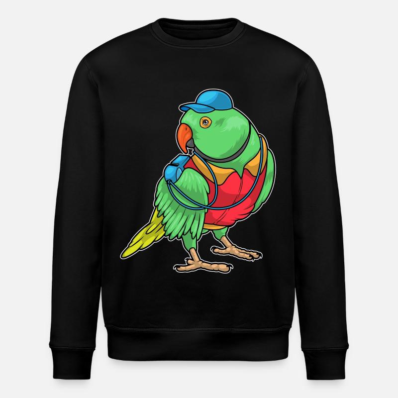 Parrot Referee Whistle - Stanley/Stella ROLLER Unisex Organic Sweatshirt - black