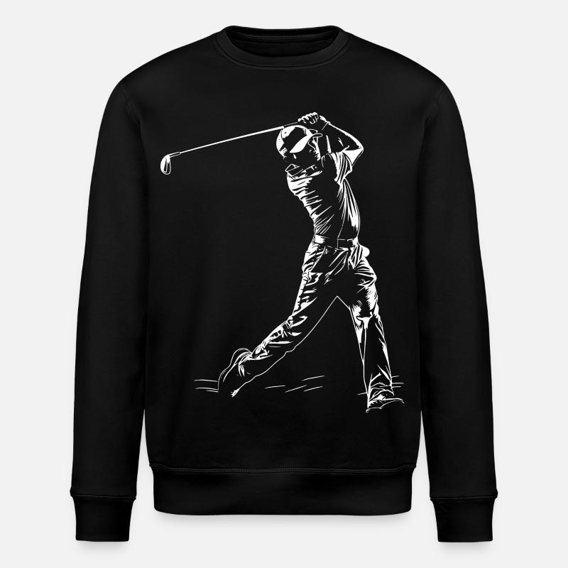 Croquis du golfeur - Sweat bio ROLLER Stanley/Stella Unisexe - noir