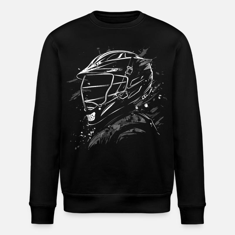 Lacrosse Player Sketch - Stanley/Stella ROLLER Unisex Organic Sweatshirt - black