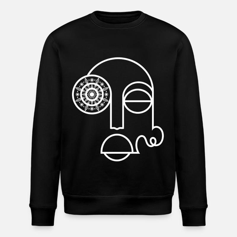 Visage abstrait / Visage abstrait moderne - Sweat bio ROLLER Stanley/Stella Unisexe - noir