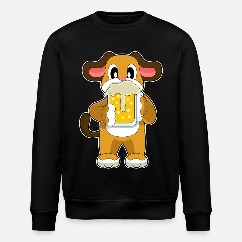 Hund Bier - Stanley/Stella Unisex Bio-Sweatshirt ROLLER - Schwarz