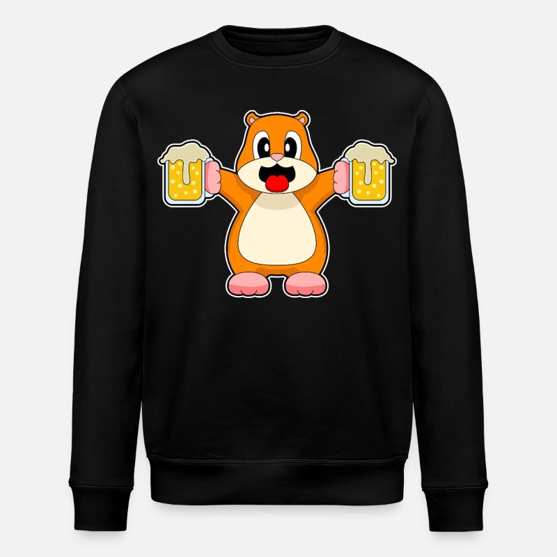 Bière de hamster - Sweat bio ROLLER Stanley/Stella Unisexe - noir