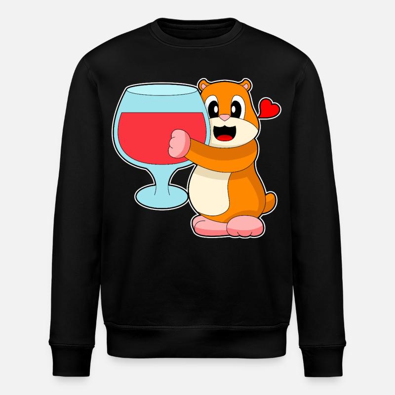 Vin rouge hamster - Sweat bio ROLLER Stanley/Stella Unisexe - noir