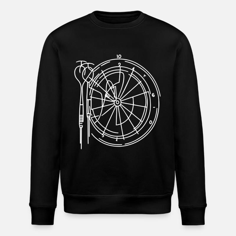 Croquis de jeu de fléchettes - Sweat bio ROLLER Stanley/Stella Unisexe - noir
