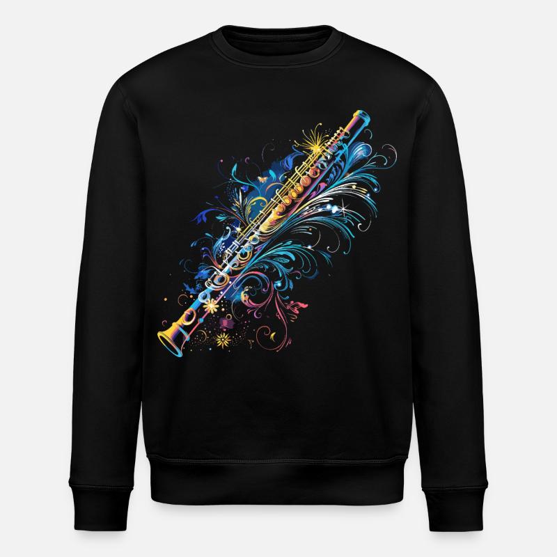 Flûte Bande dessinée - Sweat bio ROLLER Stanley/Stella Unisexe - noir