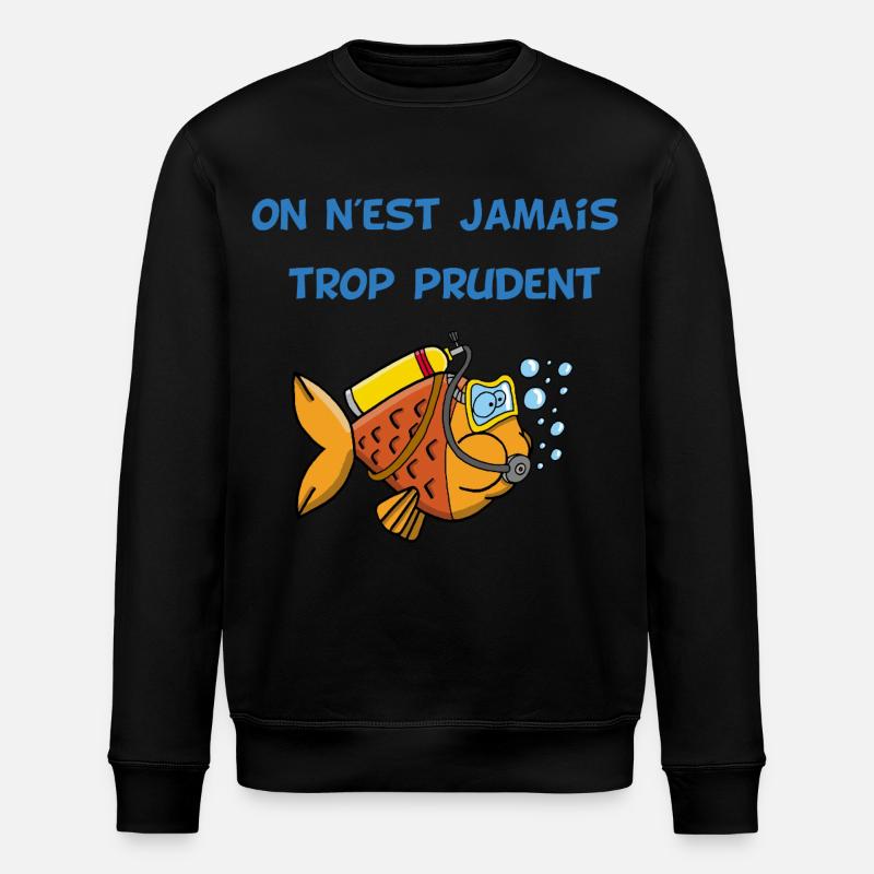 Poisson plongeur - Sweat bio ROLLER Stanley/Stella Unisexe - noir