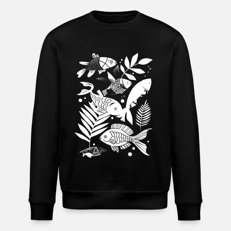 Look de dessin animé de pêche - Sweat bio ROLLER Stanley/Stella Unisexe - noir