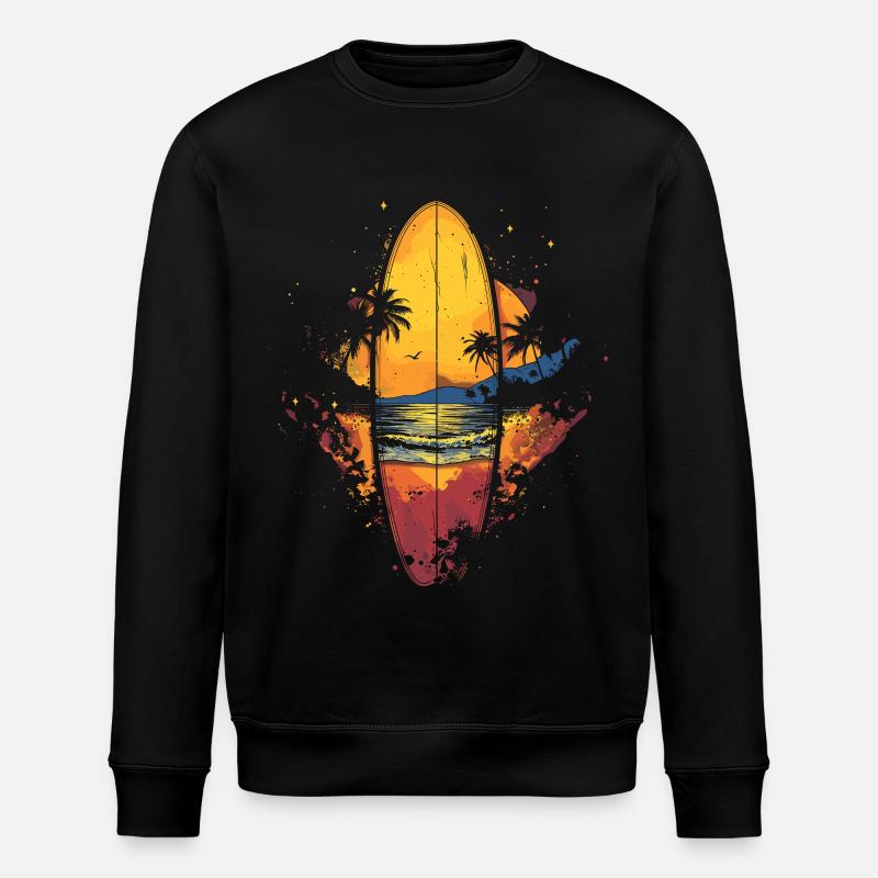 Surfboard - Stanley/Stella ROLLER Unisex Organic Sweatshirt - black
