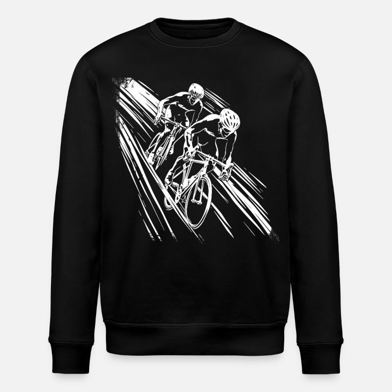 Cyclists Graphic - Stanley/Stella ROLLER Unisex Organic Sweatshirt - black