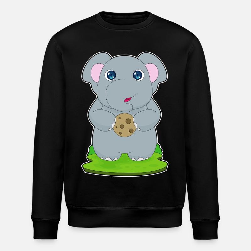 Biscuit éléphant - Sweat bio ROLLER Stanley/Stella Unisexe - noir