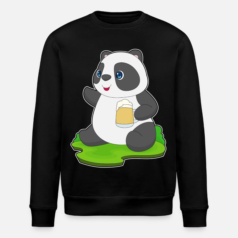 Bière Panda - Sweat bio ROLLER Stanley/Stella Unisexe - noir