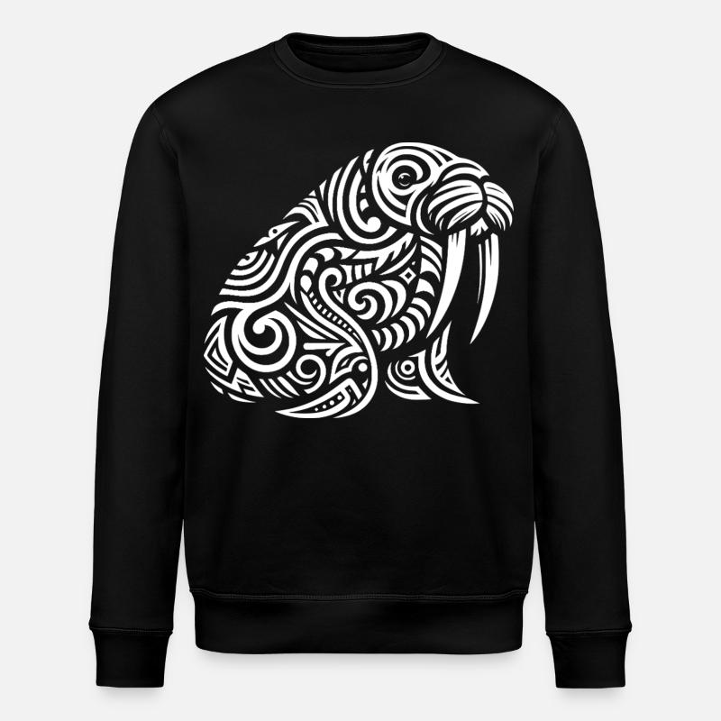 Morse tribal - Sweat bio ROLLER Stanley/Stella Unisexe - noir
