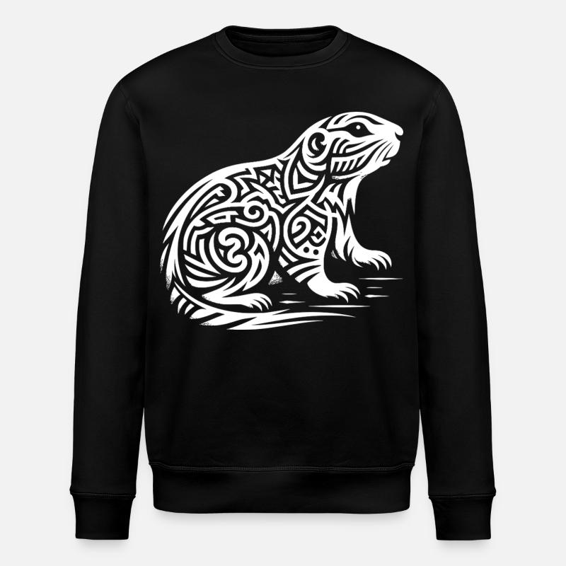 Chien de prairie tribal - Sweat bio ROLLER Stanley/Stella Unisexe - noir