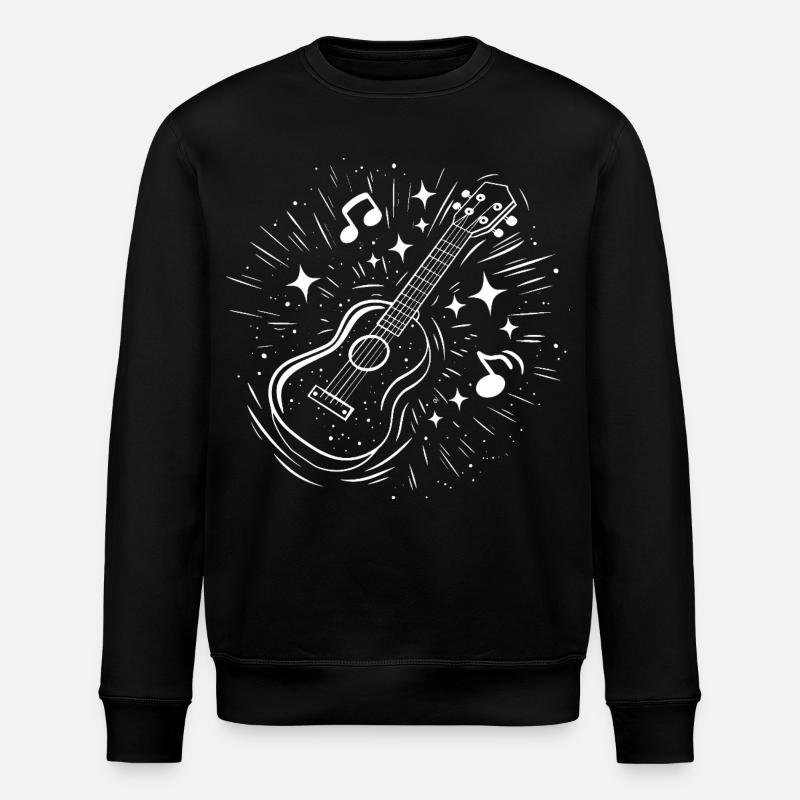 Ukulele Drawing - Stanley/Stella ROLLER Unisex Organic Sweatshirt - black