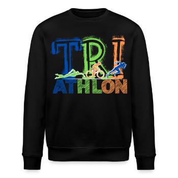 TRIATHLON - Next Level - Stanley/Stella Unisex Bio-Sweatshirt ROLLER - Schwarz - Vorne - Nik (191cm)