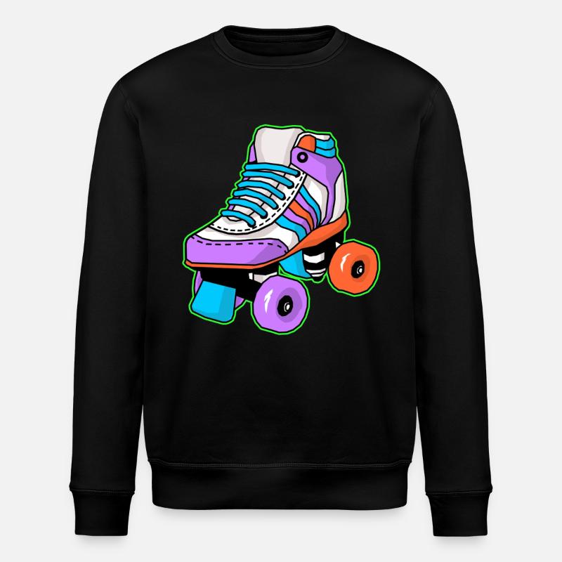 Rollschuh Schlittschuhläufer - Stanley/Stella Unisex Bio-Sweatshirt ROLLER - Schwarz