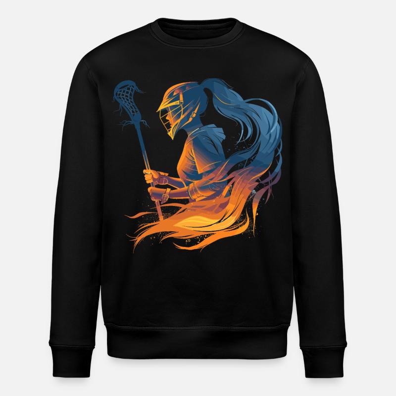 Lacrosse Mädchen Vaporwave - Stanley/Stella Unisex Bio-Sweatshirt ROLLER - Schwarz