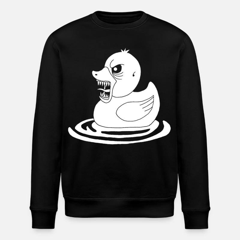 Weiße dämonische Ente - Stanley/Stella Unisex Bio-Sweatshirt ROLLER - Schwarz