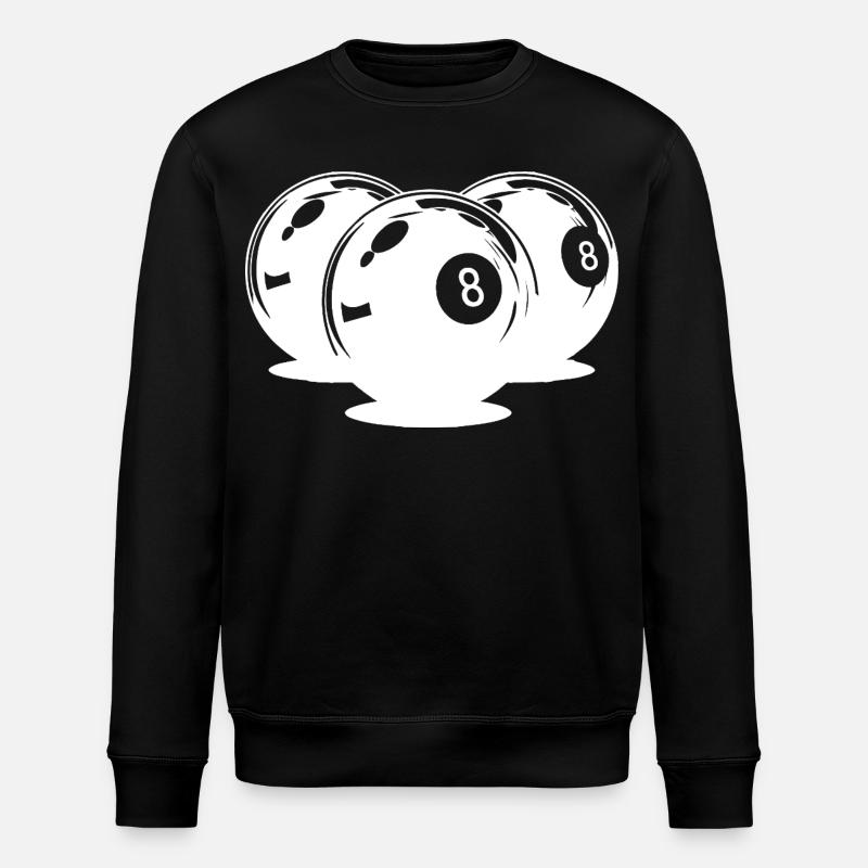 Billardkugeln Zeichnung - Stanley/Stella Unisex Bio-Sweatshirt ROLLER - Schwarz
