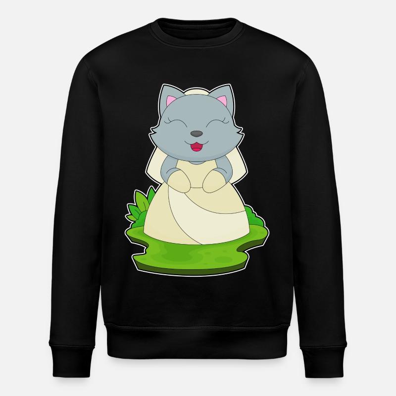 Chat Voile de mariée Mariage - Sweat bio ROLLER Stanley/Stella Unisexe - noir