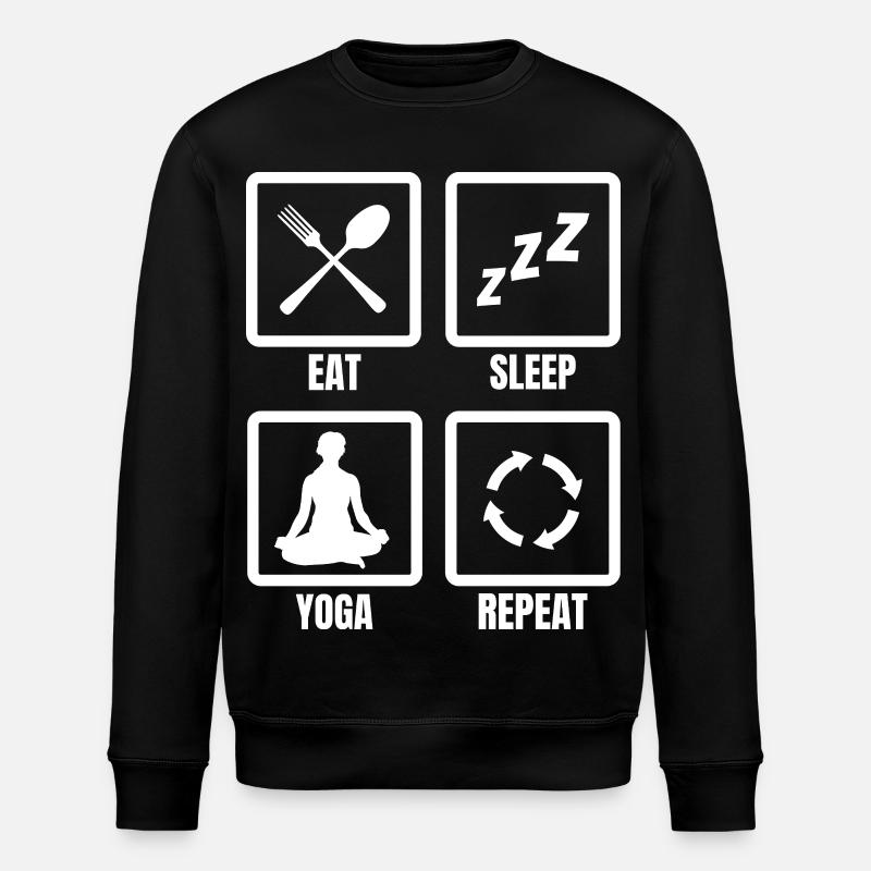 Manger dormir Yoga Répéter - Sweat bio ROLLER Stanley/Stella Unisexe - noir