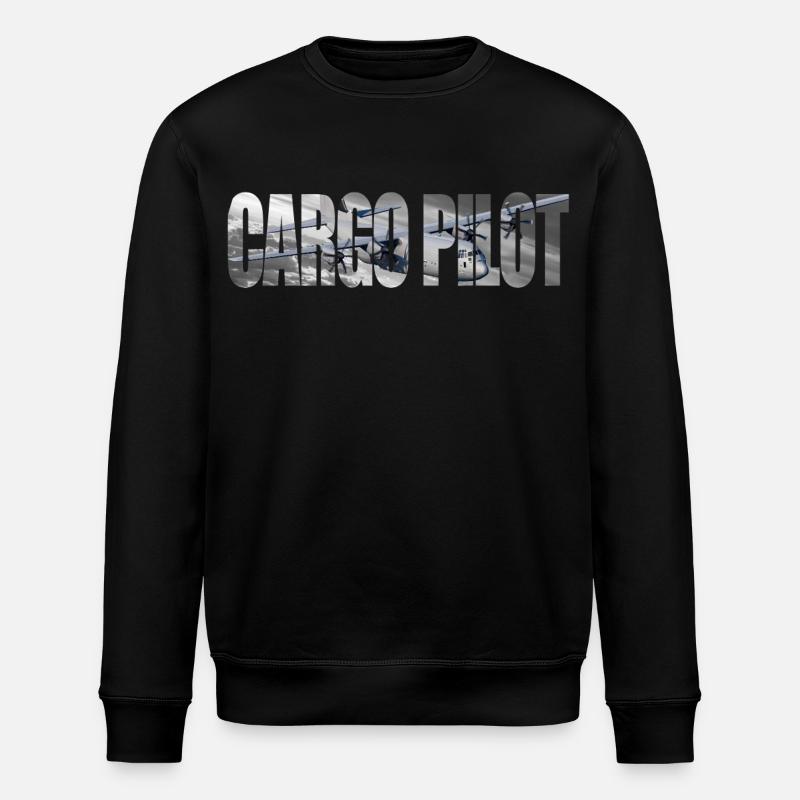 Cargo pilot C-130 - Stanley/Stella ROLLER Unisex Organic Sweatshirt - black