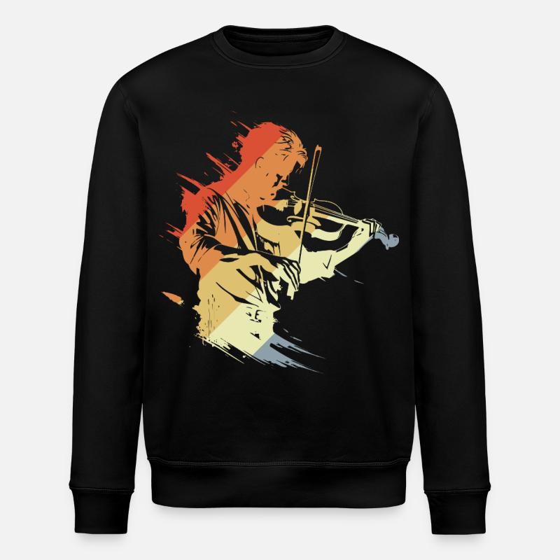 Violinist Retro Look - Stanley/Stella Unisex Bio-Sweatshirt ROLLER - Schwarz