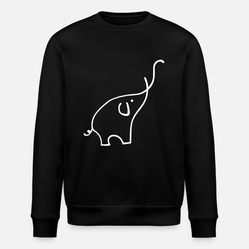 Elefant - Stanley/Stella Unisex Bio-Sweatshirt ROLLER - Schwarz
