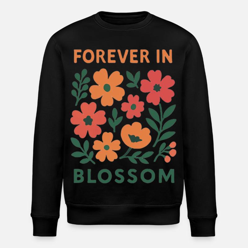Toujours en fleurs - floral - Sweat bio ROLLER Stanley/Stella Unisexe - noir