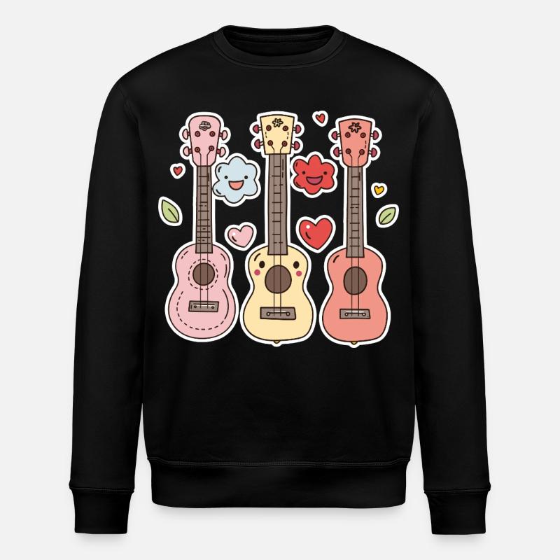 Ukulele Cartoon-Stil - Stanley/Stella Unisex Bio-Sweatshirt ROLLER - Schwarz