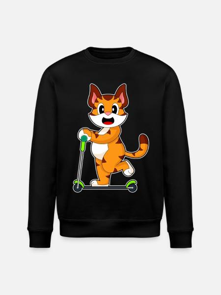 Tiger Scooter - Stanley/Stella ROLLER Unisex Organic Sweatshirt - black