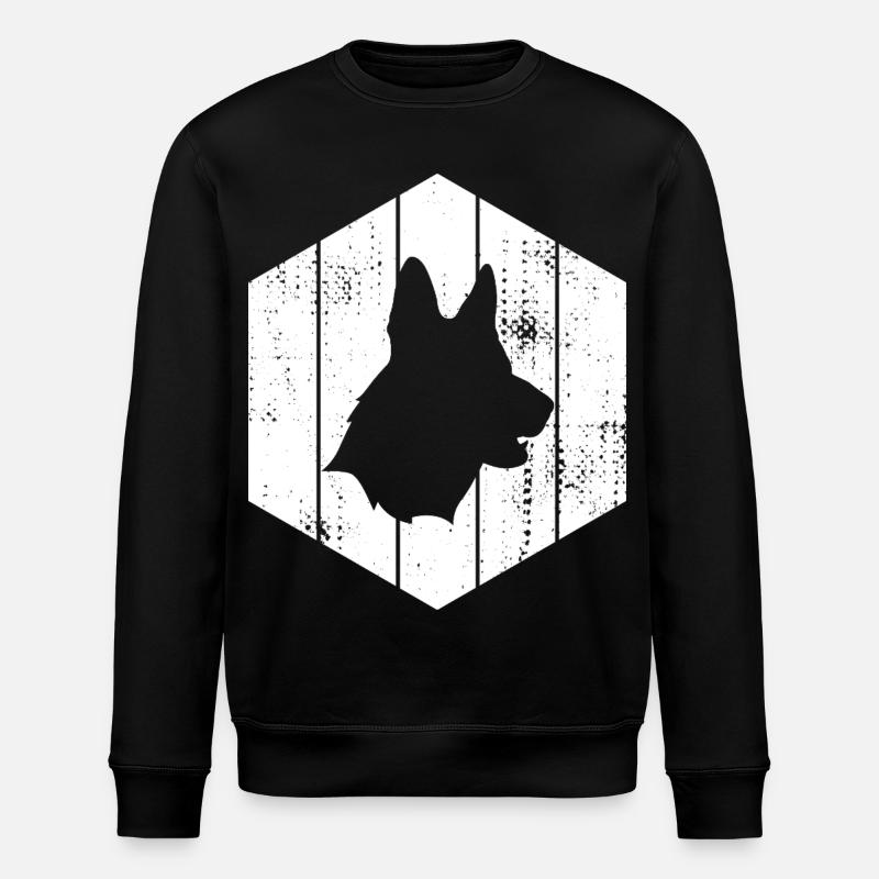 German Shepherd - Stanley/Stella ROLLER Unisex Organic Sweatshirt - black