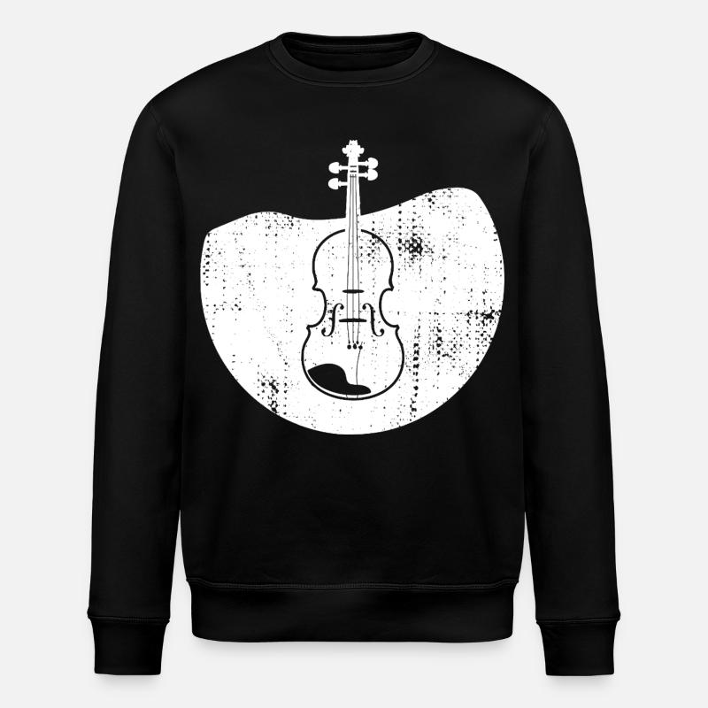 Geige Zeichnung - Stanley/Stella Unisex Bio-Sweatshirt ROLLER - Schwarz