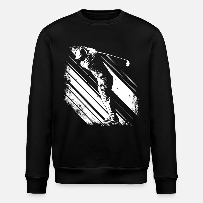 Golfer Graphic - Stanley/Stella ROLLER Unisex Organic Sweatshirt - black