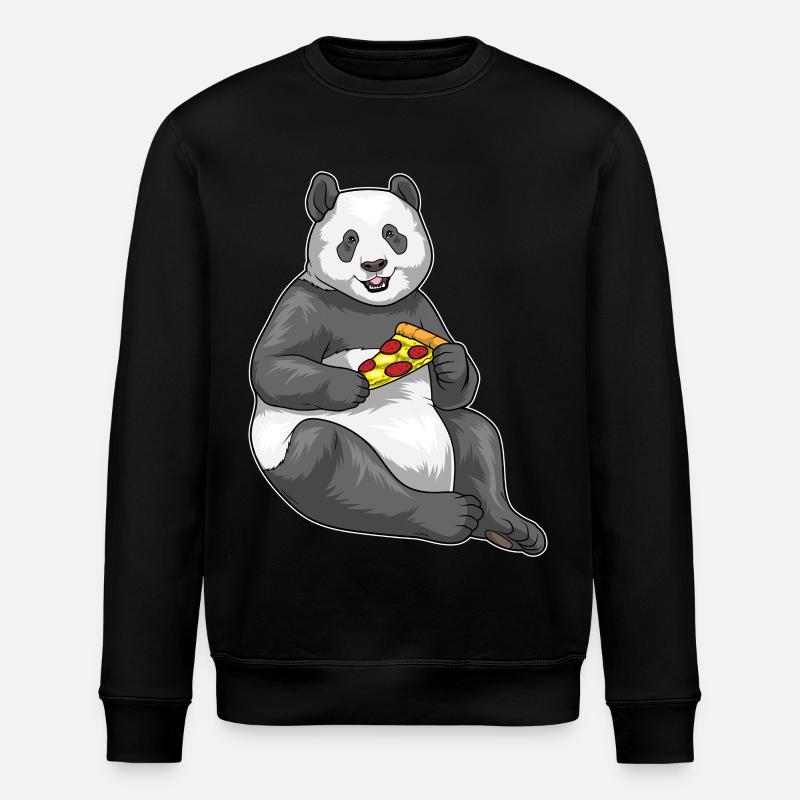 Panda Pizza - Sweat bio ROLLER Stanley/Stella Unisexe - noir