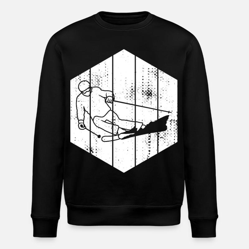 Dessin de skieur - Sweat bio ROLLER Stanley/Stella Unisexe - noir