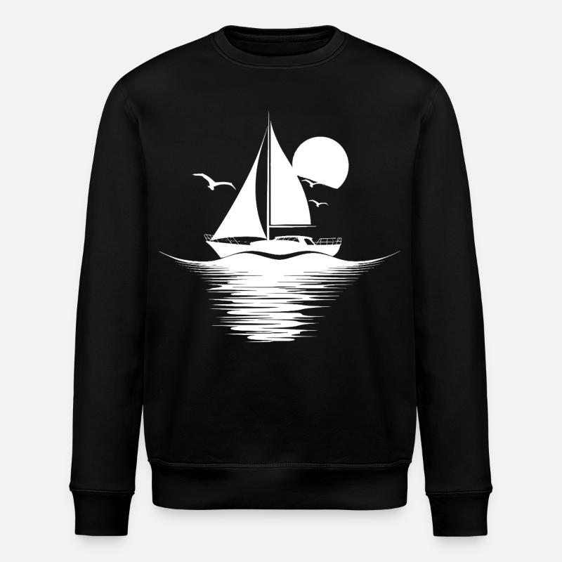 Dessin de voile - Sweat bio ROLLER Stanley/Stella Unisexe - noir