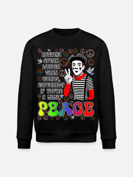 Frieden ist das Wichtigste - Stanley/Stella Unisex Bio-Sweatshirt ROLLER - Schwarz