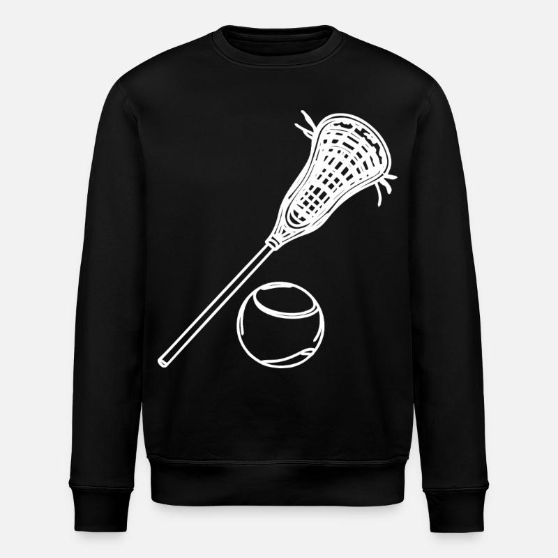 Lacrosse Sketch - Stanley/Stella ROLLER Unisex Organic Sweatshirt - black