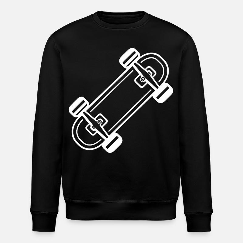 Skateboard Comic Style - Stanley/Stella ROLLER Unisex Organic Sweatshirt - black