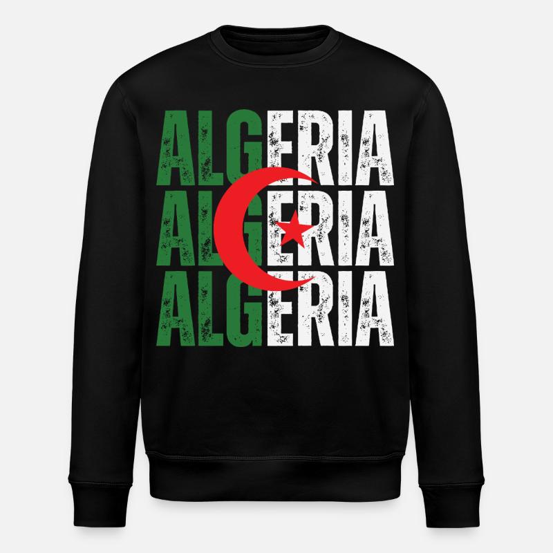 Drapeau algérien, fierté algérienne - Sweat bio ROLLER Stanley/Stella Unisexe - noir