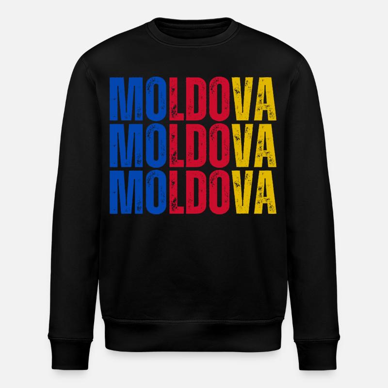 Drapeau moldave, fierté moldave - Sweat bio ROLLER Stanley/Stella Unisexe - noir